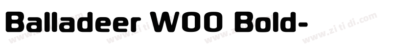 Balladeer W00 Bold字体转换